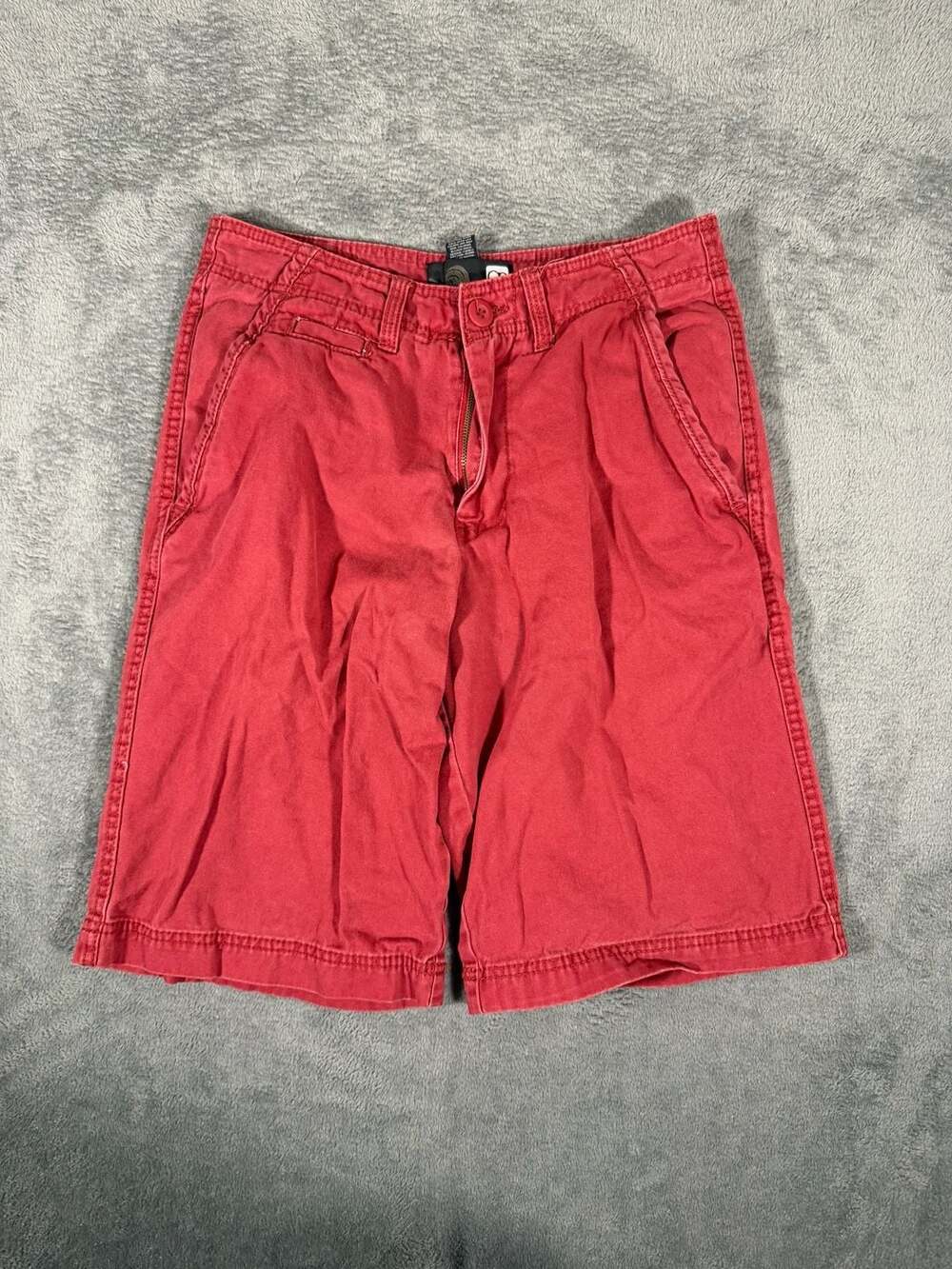 OP Red Rum Chino Shorts Size 30 Flat Front Casual